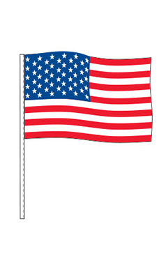 American Flag Cloth Antenna Pennant American Flag Cloth Antenna Pennant