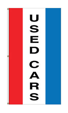Small Vertical Stripe Message Flag - "Used Cars" Small Vertical Stripe Message Flag - "Used Cars"