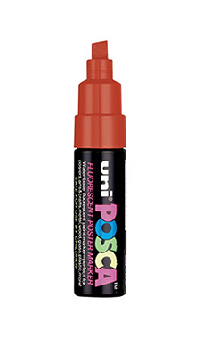Fluorescent Orange Water Based Paint Marker with ¼ inch tip Fluorescent Orange Water Based Paint Marker with ¼ inch tip
