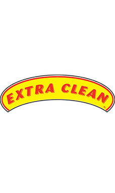 Arch Windshield Slogan Sticker - "Extra Clean" Arch Windshield Slogan Sticker - "Extra Clean"