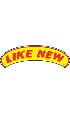 Arch Windshield Slogan Sticker - Red/Yellow - "Like New"