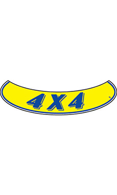 Smile Windshield Slogan Sticker - Blue/Yellow - "4 X 4" Smile Windshield Slogan Sticker - Blue/Yellow - "4 X 4"