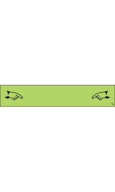 Rectangular Slogan Windshield Sticker - Green - "Fingers Pointing"