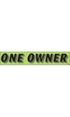 Rectangular Slogan Windshield Sticker - Green - "One Owner" Rectangular Slogan Windshield Sticker - Green - "One Owner"
