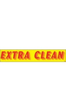 Rectangular Slogan Windshield Sticker - "Extra Clean"