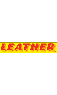 Rectangular Slogan Windshield Sticker - "Leather" Rectangular Slogan Windshield Sticker - "Leather"