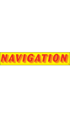 Rectangular Slogan Windshield Sticker - "Navigation" Rectangular Slogan Windshield Sticker - "Navigation"