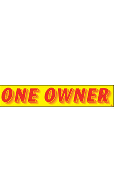 Rectangular Slogan Windshield Sticker - "One Owner" Rectangular Slogan Windshield Sticker - "One Owner"