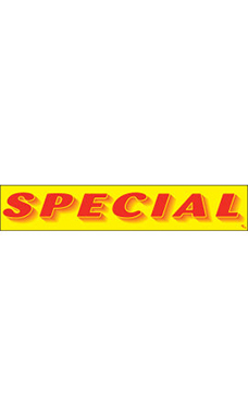 Rectangular Slogan Windshield Sticker - "Special" Rectangular Slogan Windshield Sticker - "Special"