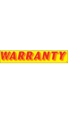 Rectangular Slogan Windshield Sticker - "Warranty" Rectangular Slogan Windshield Sticker - "Warranty"