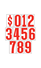 5 ½ inch Red/White Windshield Number Kit