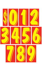 11 ½ inch Red/Yellow Windshield Number Kit