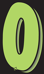 11 ½ inch Windshield Numbers And Symbols - Neon Green/Black