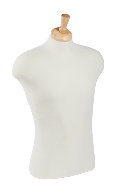 Male Shirt Form with Finial - Off White Male Shirt Form with Finial - Off White