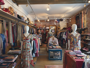 Image of mannequins in a trendy store environment wearing colorful clothes