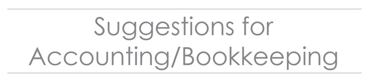 Suggestions for Accounting