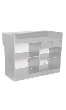 70 inch Gray Ledgetop Service Counter Fully Assembled