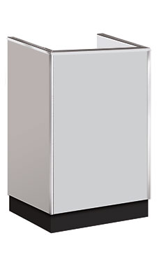 Metal Framed Well Top Register Stands in Gray