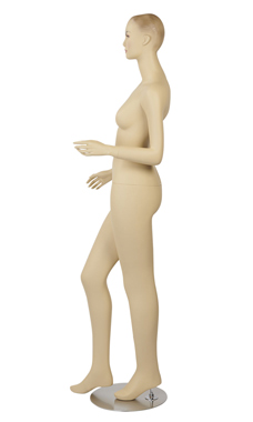 Fiberglass Female Mannequin with Molded Hair