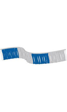 Metallic Fringe Pennant - Blue/Silver Metallic Fringe Pennant - Blue/Silver