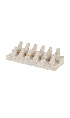 Linen Twelve Ring Finger Display