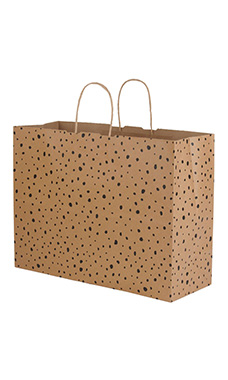 Large - Modern Dot Paper Shopping Bags - Case of 100 Large - Modern Dot Paper Shopping Bags - Case of 100