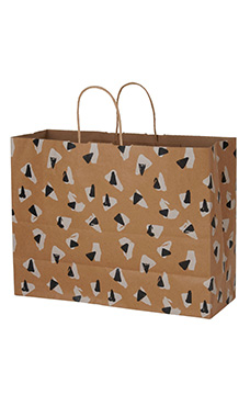 Large - Retro Paper Shopping Bags - Case of 100 Large - Retro Paper Shopping Bags - Case of 100