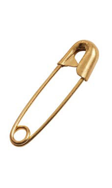 Closeable Brass Safety Pins for Dressmaker Forms Closeable Brass Safety Pins for Dressmaker Forms