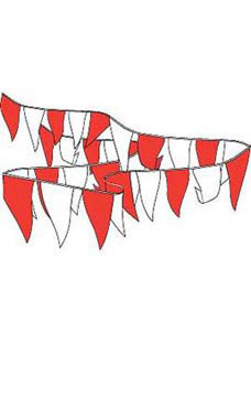 105' Pennant String - Red & White