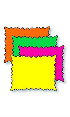 7" x 5" Blank Single Star Burst Sign Cards - Multi-Colored 7" x 5" Blank Single Star Burst Sign Cards - Multi-Colored