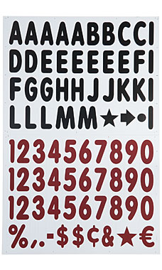 Springer Sign Letters/Numbers Set of 314 - Red & Black