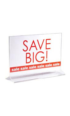Top Loading Sign Holder Double Sided - Acrylic & Clear Top Loading Sign Holder Double Sided - Acrylic & Clear