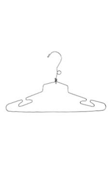 16 inch Chrome Metal Lingerie Hanger Case of 100 16 inch Chrome Metal Lingerie Hanger Case of 100