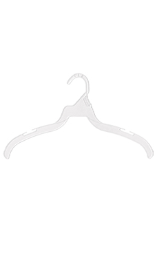 White Plastic Economy Dress Hangers - Sloped Shoulders White Plastic Economy Dress Hangers - Sloped Shoulders