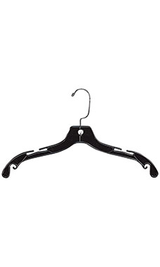 Light Weight 17 inch Black Plastic Dress Hangers Light Weight 17 inch Black Plastic Dress Hangers