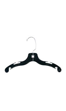 12 inch Black Plastic Children's Dress Hangers 12 inch Black Plastic Children's Dress Hangers