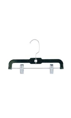 11 inch Black Plastic Children's Skirt and Pants Hangers 11 inch Black Plastic Children's Skirt and Pants Hangers