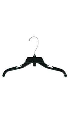 Break-Resistant 12 inch Black Plastic Children's Dress Hangers Break-Resistant 12 inch Black Plastic Children's Dress Hangers