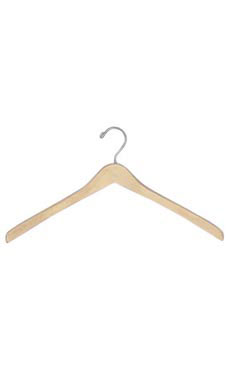 17" Natural Wood Contoured Outerwear Hangers 17" Natural Wood Contoured Outerwear Hangers