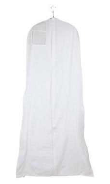 Zippered Bridal Gown Cover - White