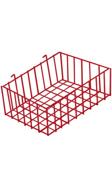 Made to Order 12" x 8" x 4" Mini-Grid Basket - Berry Red Made to Order 12" x 8" x 4" Mini-Grid Basket - Berry Red