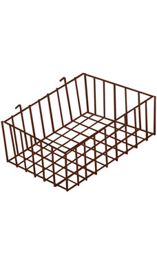 Made to Order 12" x 8" x 4" Mini-Grid Basket - Fine Textured Rustic Copper