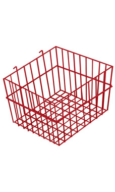 Made to Order 12" x 12" x 8" Mini-Grid Basket - Berry Red Made to Order 12" x 12" x 8" Mini-Grid Basket - Berry Red