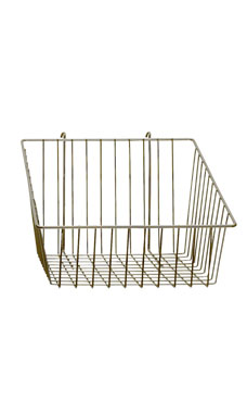 Made to Order 12" x 12" x 8" Mini-Grid Basket with 4" Front - Stoney White Made to Order 12" x 12" x 8" Mini-Grid Basket with 4" Front - Stoney White