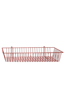 Made to Order 24" x 12" x 4" Mini-Grid Basket - Berry Red Made to Order 24" x 12" x 4" Mini-Grid Basket - Berry Red