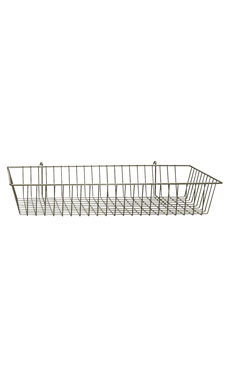 Made to Order 24" x 12" x 4" Mini-Grid Basket - Stoney White