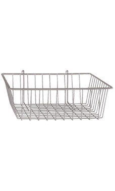 12 x 12 x 4 inch Chrome Mini Wire Grid Basket for Wire Grid 12 x 12 x 4 inch Chrome Mini Wire Grid Basket for Wire Grid