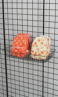 24 x 12 x 4 inch Black Mini Grid Basket for Slatwall & Wire Grid 24 x 12 x 4 inch Black Mini Grid Basket for Slatwall & Wire Grid