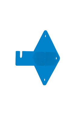 Made to Order Wall Mount Wire Grid Bracket - Blue Made to Order Wall Mount Wire Grid Bracket - Blue