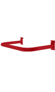 Made to Order U Shaped Wire Grid Hangrail - Berry Red